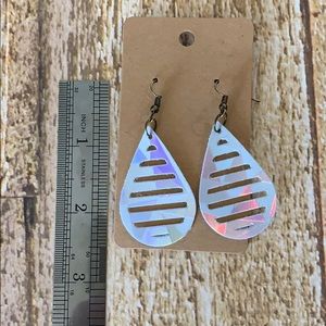 Faux leather earrings